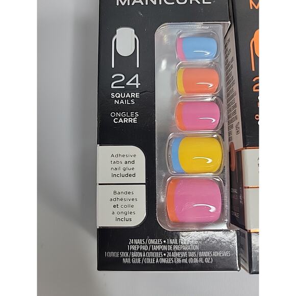Sally Hansen Salon Effects Perfect Manicure Press On Nail Kit Oval Square X2 - Picture 2 of 6